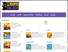 Tablet Screenshot of classifiedarcade.com